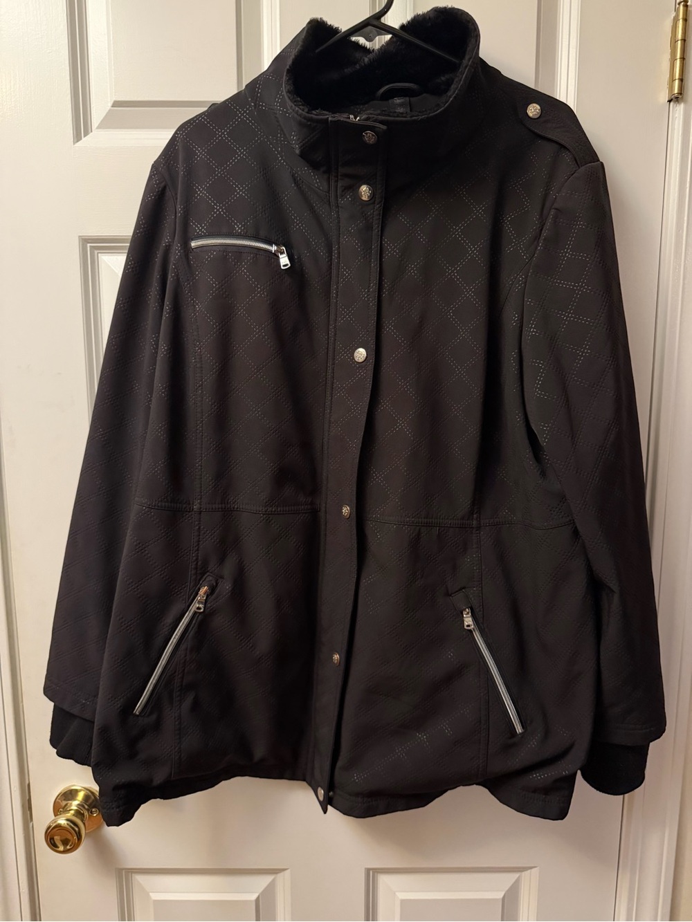 Jessica Simpson Black Quilted Utility Jacket
